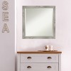 22" x 22" Dove Square Framed Wall Mirror Graywash - Amanti Art: Modern Beveled, No Assembly Required - 4 of 4