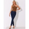 Allegra K Women's Leotard One Shoulder Ribbed Knit Slim Fit Tank Bodysuit - 4 of 4