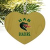 Alabama at Birmingham Blazers Logo Heart Love Wood Christmas Tree Holiday Ornament - 2 of 3