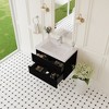 Whisen Floating Wall-Mounted Bathroom Vanity with Resin Sink, Water-Resistant Timber Cabinet and 2 Storage Drawers - 2 of 4