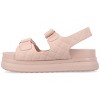 Journee Collection Womens Debby Hook and Loop Platform Sandals - 2 of 4