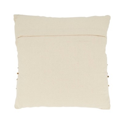 Natural Woven Diamond Cotton Euro Throw Pillow Cover