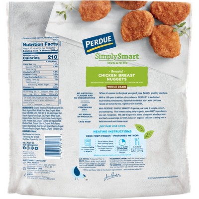 Perdue Simply Smart Organic Whole Grain Breaded Chicken Breast Nuggets ...