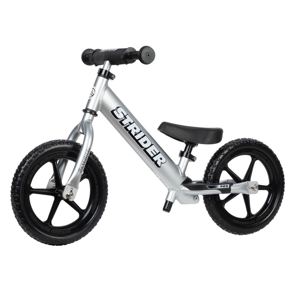 Strider Pro 12" Kids' Balance Bike - Silver