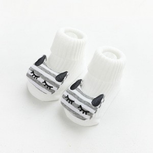 MyKids-USA Baby Cartoon 3D Doll Patched Pattern Non-Slip Floor Socks - 1 of 4