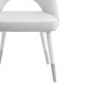 21" Zemirah Accent Chair White Velvet/White Gloss Finish - Acme Furniture: Elegant Armless Design, Metal Frame, No Assembly Required - 2 of 4