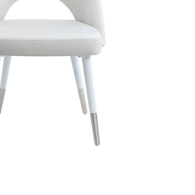21&#34; Zemirah Accent Chair White Velvet/White Gloss Finish - Acme Furniture, 2 of 9