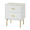 Ceandro Contemporary Classic 2 Drawer Nightstand|ARTFUL LIVING DESIGN-WHITE - 2 of 4