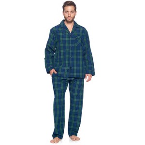 Ashford & Brooks Mens Woven Pajamas Long Pj Set - 1 of 4