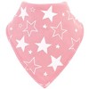 Luvable Friends Baby Girl Cotton Fleece Bandana Bibs, Girl Basic Elephant, One Size - 2 of 4