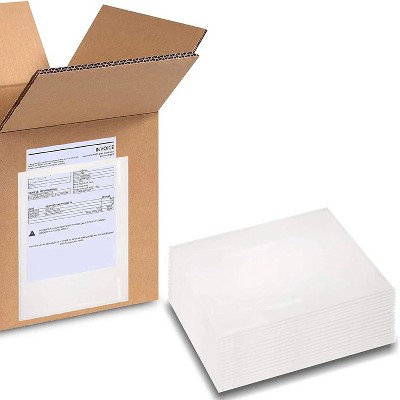 PSBM 500 9.5" x 12" Clear Packing List Envelopes Shipping Document Label Pouches