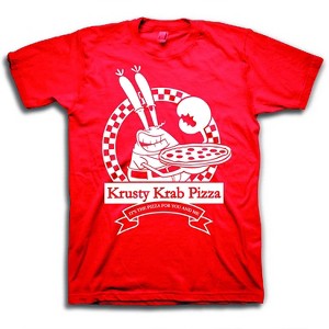 Mens Spongebob Squarepants Classic Shirt - Spongebob Krusty Krab T-Shirt (Red, Medium) - 1 of 4