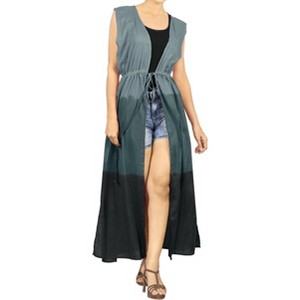 LA LEELA Women's Summer Vacation Holiday Wear Beach Open Front Slouchy Duster Beachwear Cardigans - 1 of 4