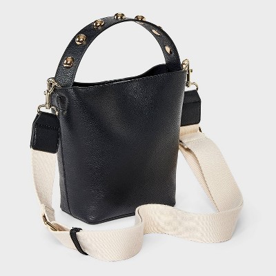 Universal Thread Studded Handle Mini Bucket Crossbody Handbag - Universal Thread™ Black — фото 3