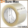 Sure-Max Extra-Wide Shipping & Packing Tape (3" x 110 yard/330' each) - Moving & Adhesive Carton Sealing - 2.0mil Clear - 12 Rolls - 3 of 4