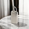 HomeRoots 14" Silver Aluminum Jug Table Vase - 2 of 4