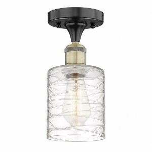 Cobbleskill - 1 Light Semi-Flush Mount In Art Deco Style-9.75 Inches Tall and 5 Inches Wide - 1 of 1