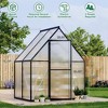 Aluminum-Framed Polycarbonate Greenhouse, Heavy Duty, with Quick Setup Structure and Roof Vent, Large Enhanced Aluminum GreenhouseKit for Outdoors - 2 of 4