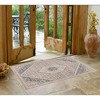 2' X 3' Pink and Cream Medallion Area Rug - 2 of 4