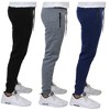 Galaxy By Harvic Pro Star Men's Slim Fit Fleece Lined Joggers-3 Pack - 3 of 4