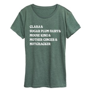 Women's - Instant Message - Nutcracker Characters Short Sleeve Graphic T-Shirt - 1 of 4