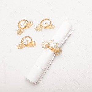 carol & frank Bicycle Easter Gold Celebration Handcrafted Napkin Ring - 1 of 3