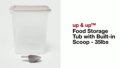 Pet Food Storage Tub With Built-in Scoop - 20lbs - Up & Up™ : Target