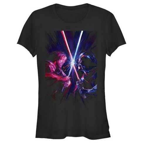 Juniors Womens Star Wars: Obi-Wan Kenobi Vader vs Kenobi Artistic Lightsaber Duel T-Shirt - image 1 of 4