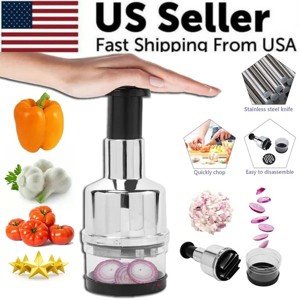 Racxily Vegetable Fruit Salad Onion Garlic Food Hand Chopper Cutter Slicer Peeler Dicer - 1 of 4