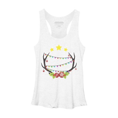 Women's Design By Humans Christmas Deer By Reivchan Racerback Tank Top