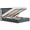 Full Bed Frame with Lift Up Storage Bed,Upholstered Velvet Bed Frame with Storage Headboard,Metal Platform Bed,No Box Spring Needed,Wooden Slats - 2 of 4