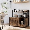 COZONY Cat Litter Box Enclosure with Shelves and Scratch Pad, Hidden Cat Washroom Furniture Fit Most Litter Boxes, Wood Pet Storage Cabinet - 4 of 4