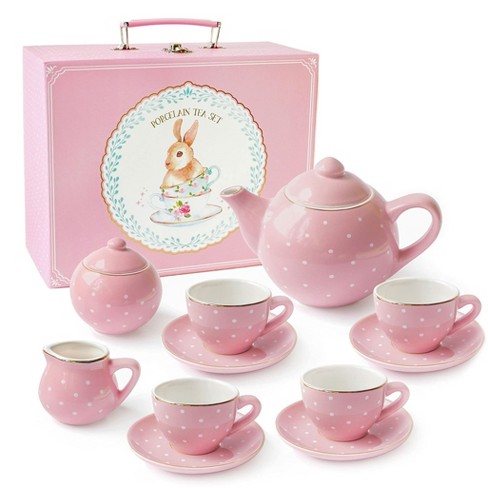 Fao Schwarz Hand-glazed Ceramic Tea Party Set - 9pc : Target