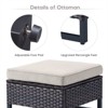 Gymojoy Outdoor 2 Pieces Patio Rattan Ottomans All-Weather Ottomans - 4 of 4