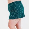 Calypsa Women's Plus Size Chlorine Resistant High Waisted Mini Swim Skirt With Shorts - 3 of 4