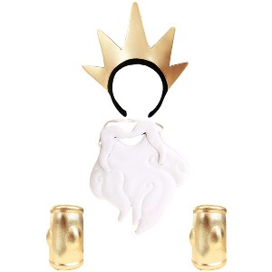 HalloweenCostumes.com   Men  The Little Mermaid King Triton Costume Kit, White/Purple - 1 of 4