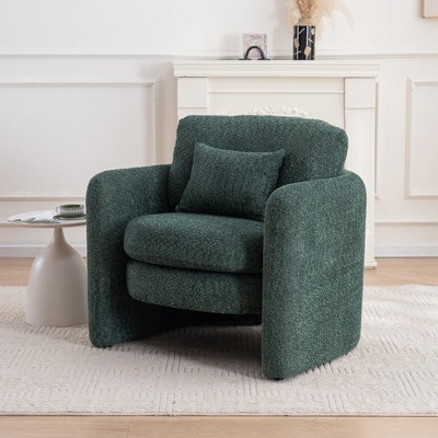 Rounded Corner Modern Chair with Ergonomic Design and Multifunctional Use for Living Room, Bedroom, Office