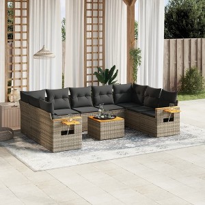 vidaXL Garden Sofa Set Grey - 1 of 4