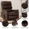 Electric Power Lift Recliner Armchair with Heat and Massage, Dual Motor Faux Leather Reclining Chairs with Infinite Position - Cuddlewood - 3 of 4