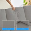 Mjkone Modular Convertible Sectional Sofa Couch, Upholstered Comfy Fabric 4-Seater Sofa with Movable Ottomans - 4 of 4