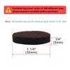 Unique Bargains Round Self-Stick Non-Slip Anti-Scratch Floor Protector Furniture Felt Pads Dark Brown 50 Pcs - 2 of 3
