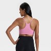 Women's Seamless Rib Light Support Sports Bra - All In Motion™ Purple - 2 of 4