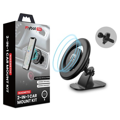 MyBat Pro 2-in-1 Magnetic Car Mount Kit - Black