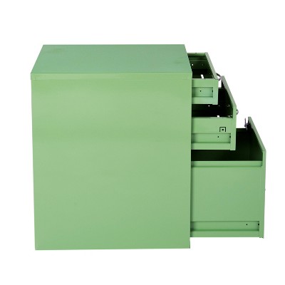 Green Metal 3-Drawer Lockable File Cabinet, 22"