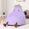 JIONJOY 31" Eggplant-Shaped Toddler Chair - Soft Plush Kids Sofa with Washable Cover, Ages 4-12 - 2 of 4