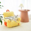 ZEZE Striped Furniture Style Sofa Cat Bed - 4 of 4