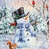 Collections Etc Blue Snowman Scene Quilt - 3 of 3