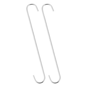 Unique Bargains Carbon Steel Indoor Outdoor Kitchen S Hooks 2 Pcs - 1 of 4