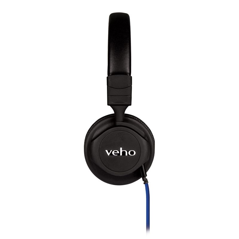 Veho Z-4 On-Ear Wired Headphones | Foldable Design | Leather Finish | Microphone | Remote Control - Black (VEP-009-Z4), 2 of 8