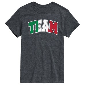 Men's Instant Message Team Italy Short Sleeve Graphic T-Shirt - Heather Charcoal - Large - 1 of 4
